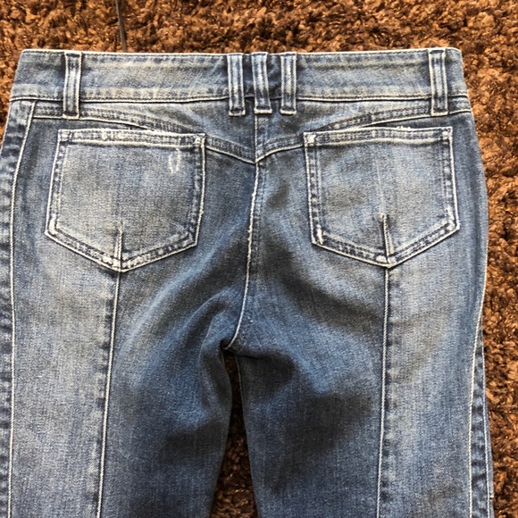 BALMAIN Women’s Biker Distressed Slim Zipper Jeans - Picture 4 of 7